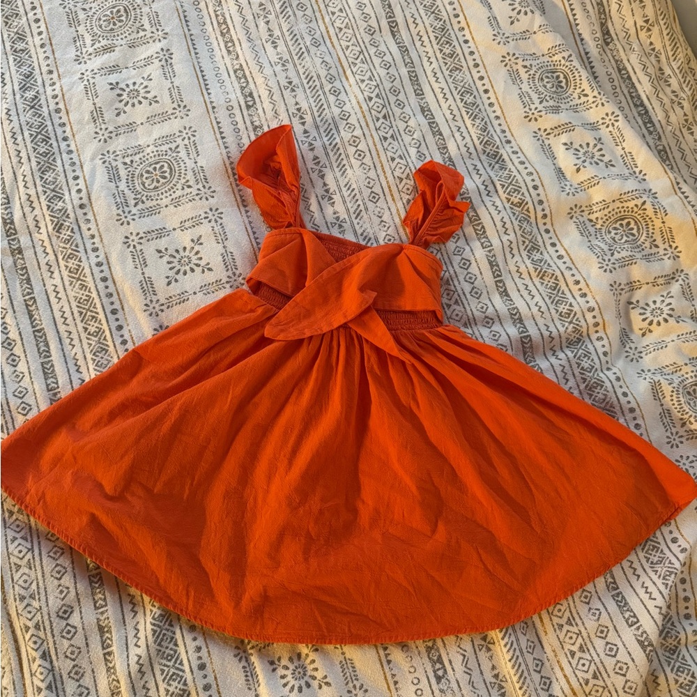 SHEIN Orange Sleeveless Dress